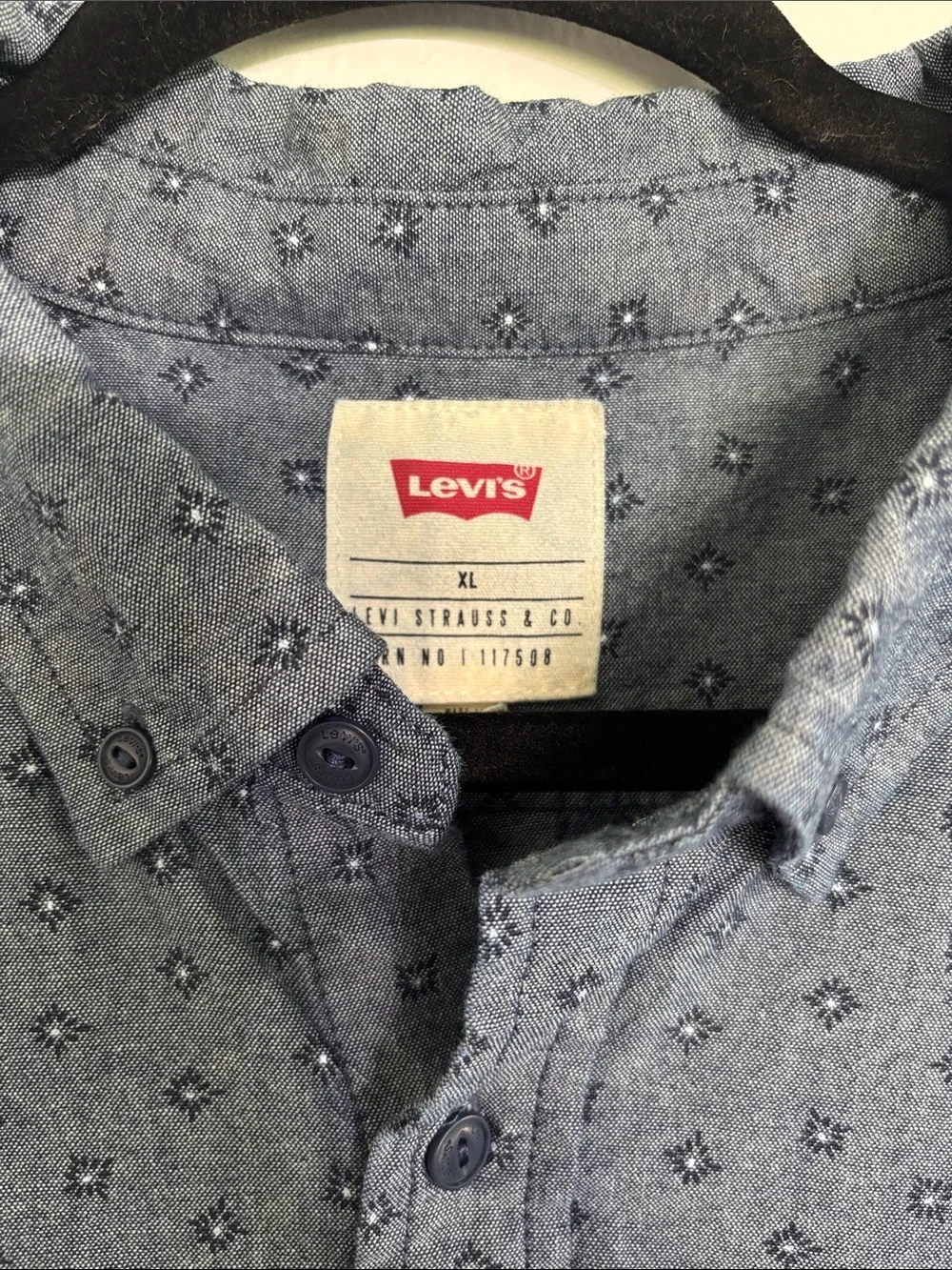 Levi's Blue Patterned Casual Shirt
